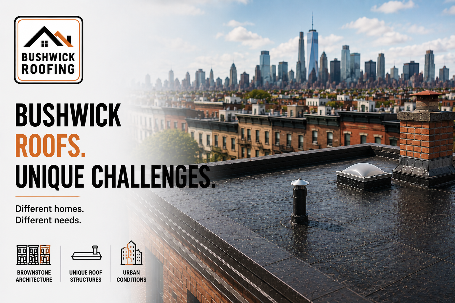 Bushwick brownstone with roofing challenges